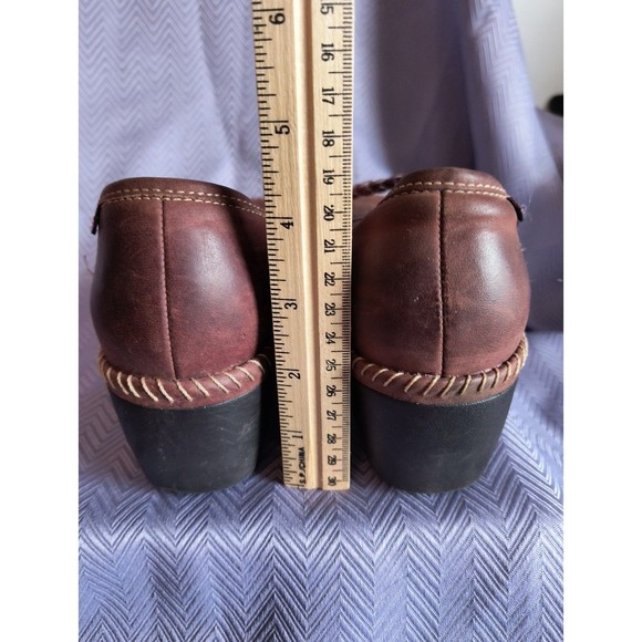 ECCO CAS CLOG BRAIDED MJ 226202 Red leather Mary Jane shoes sz. 37/7 - Picture 11 of 11